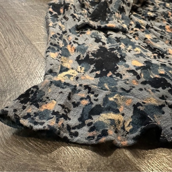 FREE PEOPLE Romper ALL THE RIGHT RUFFLES BLUE Floral Size Small Boho Festival - Picture 15 of 15